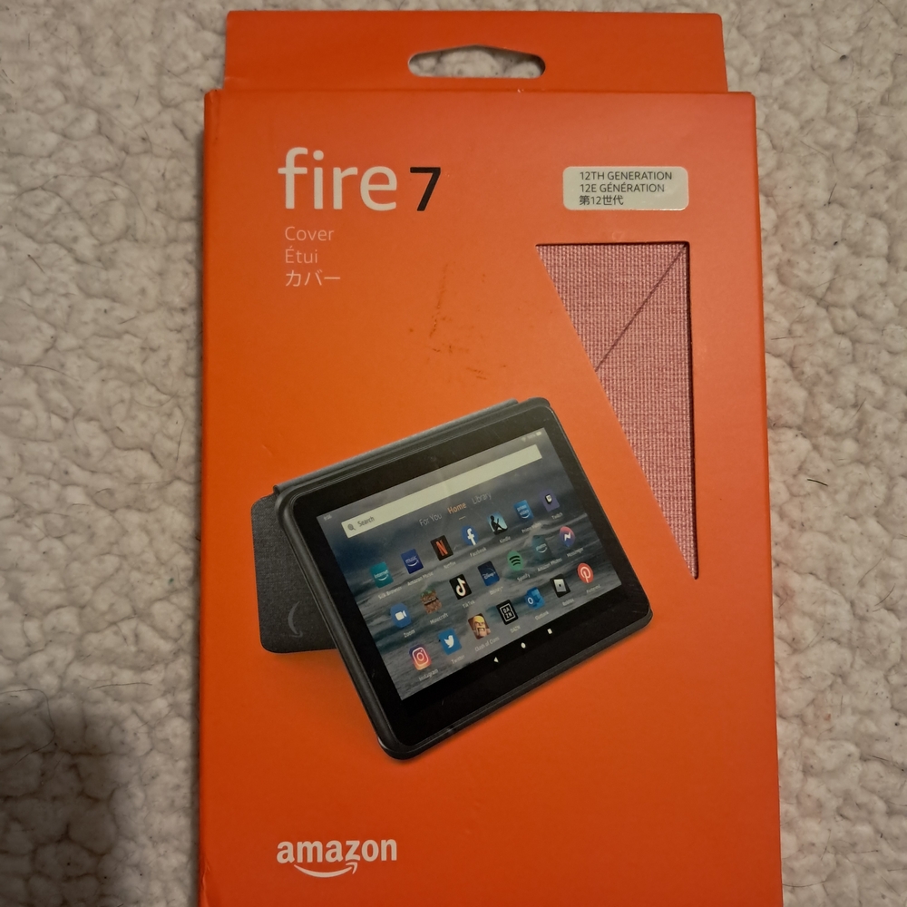 Amazon Fire 7 Tablet Cover - Orange and Black